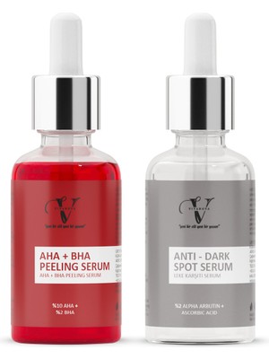 Vitanova 2 li Bakım Seti Aha Bha Peeling Serum Leke Karşıtı Serum