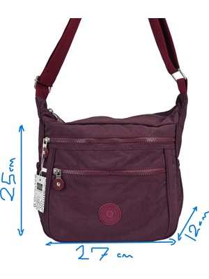 Sia Çanta Krınkıl Su  Geçirmez Kumaş  5 Gözlü Geniş Askılı Yıkanabilir Özellik Kadın Omuz Çantası