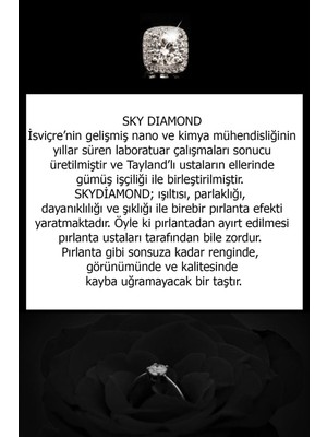 SKY DIAMOND taşlı gümüş rose kolye