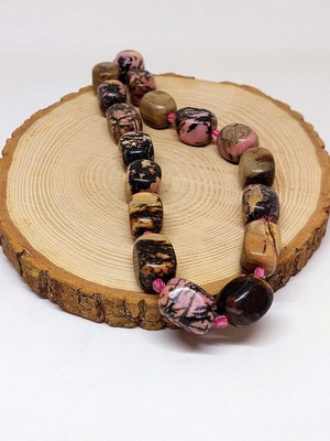 Yaşam Tohumu Rodonit Taşı Şekilli Dizi (44580)