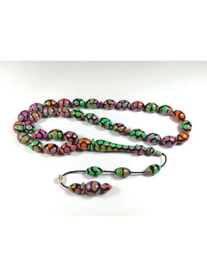 İskeçe Tesbih Fatih Erbabacan Usta Işi Imzalı Kertenkele Model Firuze 3608