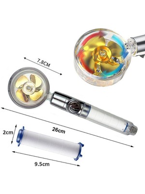 Nokta’s Filtreli Yüksek Basınçlı Pervaneli Duş Başlığı