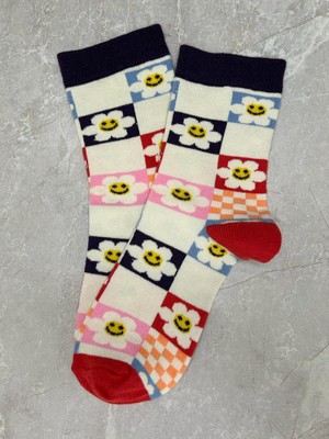 Sky Socks 5'li Desenli Çiçekli Çok Renkli Unisex Kokulu Soket Çorap Seti