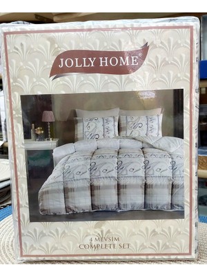 Jolly Home 4 Mevsim Tek Kişilik Kapitoneli Nevresim Takımı-Melina Taş Kahve