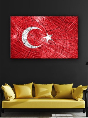 LED Işıklı Türk Bayrağı (Bir Hilal Uğruna Ya Rab) 50 x 35