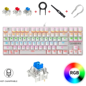 K550 Kablolu Hot-Swap Blue Switch Mekanik Klavye 87 Tuş