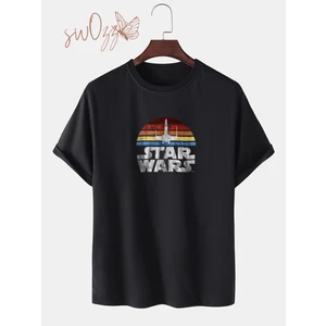 Vintage Star Wars Oversize Siyah Tişört