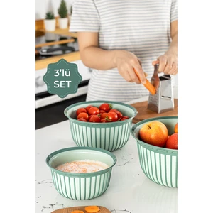 3lü Linea Kase Seti Yeşil 1x(1, 2, 3 Litre)