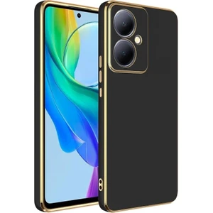 Vivo V29 Lite Kılıf Silikon Parlak Kenar Bark