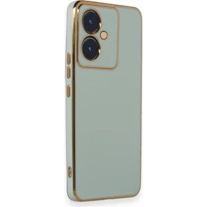 Vivo V29 Lite Kılıf Silikon Parlak Kenar Bark