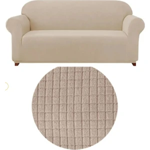 Likrali 3 Kişilik Lastikli Koltuk Kılıfı. Çekyat Koltuk Örtüsü Streç Esnek Kanepe Kılıfı