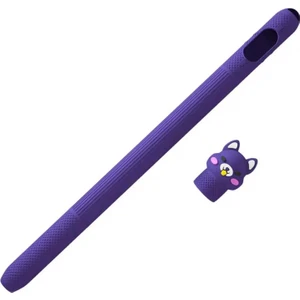 Apple Pencil 2. Nesil Uyumlu Yumuşak Silikon Kılıf Sevimli Kedi Tasarım Kaymaz Koruyucu Kılıf