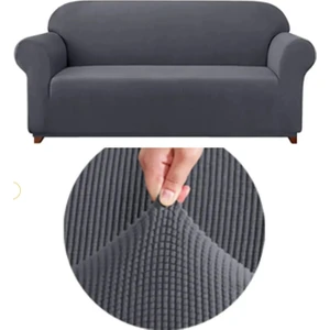 Likrali 3 Kişilik Lastikli Koltuk Kılıfı. Çekyat Koltuk Örtüsü Streç Esnek Kanepe Kılıfı