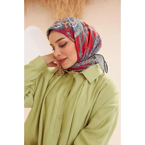 Moda Mevsimi Ipekhan Etnik Serisi Soft Pamuk Viskon Eşarp Kırmızı