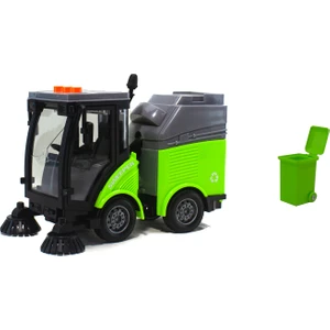 Oyuncak Sokak Süpürme Çöp Kamyonu 1/16 Ölçek Işıklı Sesli