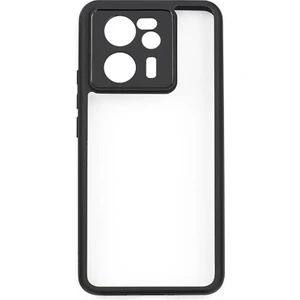 Xiaomi Mi 13T Pro Kılıf Silikon Kenarlı Arkası Şeffaf Kamera Korumalı Roll Kapak