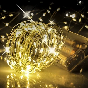 Peri LED 10 Metre Gün Işığı Sarı Renkli Pilli Dekoratif Aydınlatma Süsleme Parti Sarı LED Işık Yılbaşı LED Işık Süsleme Dekorasyon Işığı Şerit Aydınlatma LED