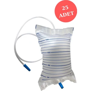 Normal Musluklu İdrar Torbası 2000 ml 25'li Paket