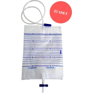 T Musluklu İdrar Torbası 2000 ml 25'li Paket