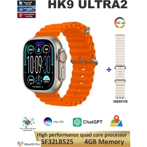 Watch 9 Serisi Hk9 Ultra 2 Gen 3 Amoled Ekran Chatgpt Bt Arama Ios Android Uyumlu Akıllı Saat