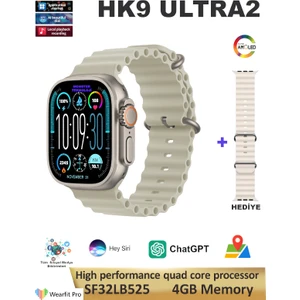 Watch 9 Serisi Hk9 Ultra 2 Gen 3 Amoled Ekran Chatgpt Bt Arama Ios Android Uyumlu Akıllı Saat