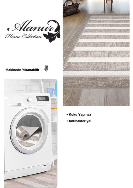 Dijital Salon Halısı Trend Keçe Kaymaz Taban Modern Alexia Bej modelleri