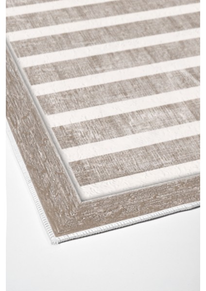 Dijital Salon Halısı Trend Keçe Kaymaz Taban Modern Alexia Bej fırsatları