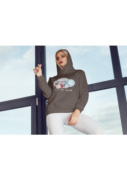 Roadtrip Baskılı Kapüşonlu Sweatshirt