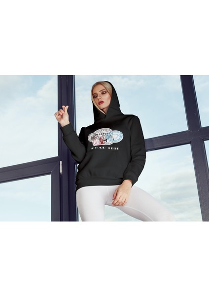 Roadtrip Baskılı Kapüşonlu Sweatshirt