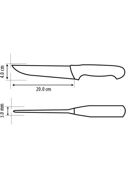 61140 Kasap Bıçağı (4 No Doğrama ve Kesim Bıçağı) Siyah Renk indirimleri