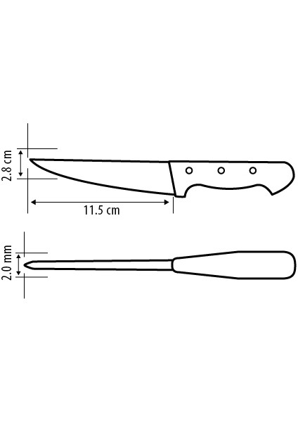 61008 Kasap Bıçağı (0 No Kemik Sıyırma Bıçağı)