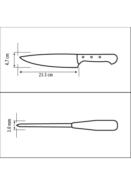 61090 Şef Aşçı Bıçağı (Oluklu)