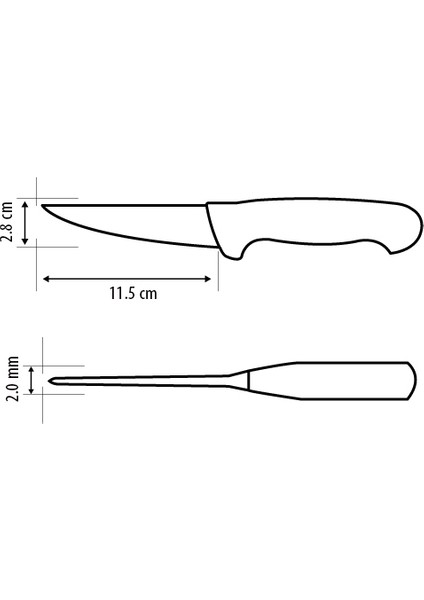 61108 Kasap Bıçağı (0 No Kemik Sıyırma Bıçağı) Siyah Renk indirimleri