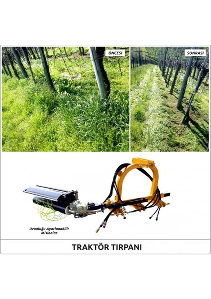 Km4 Traktör Tırpanı (Kumanda Kollu-2 Çıkış) KDT100