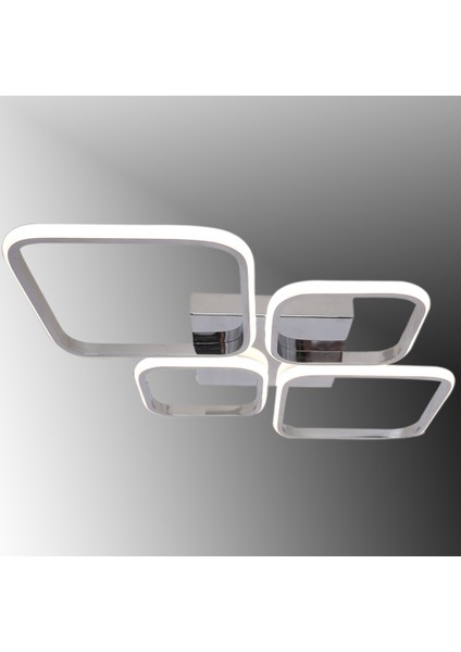 TT050-KR Tt Aydınlatma Baklava Desen Krom Kaplama 4 Lü LED Avize