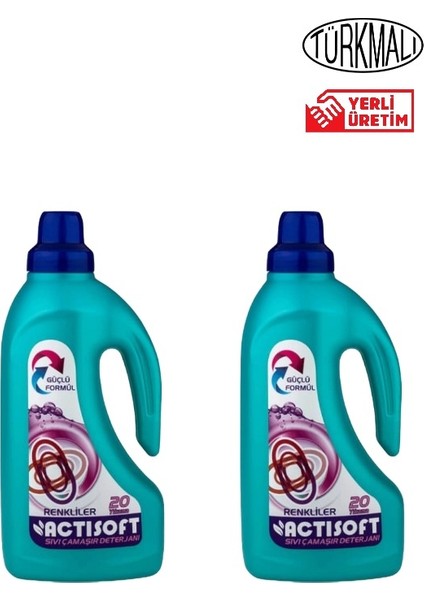 Sıvı Çamaşır Deterjanı Actisoft ( Rekliler Için ) 2X1500 ml
