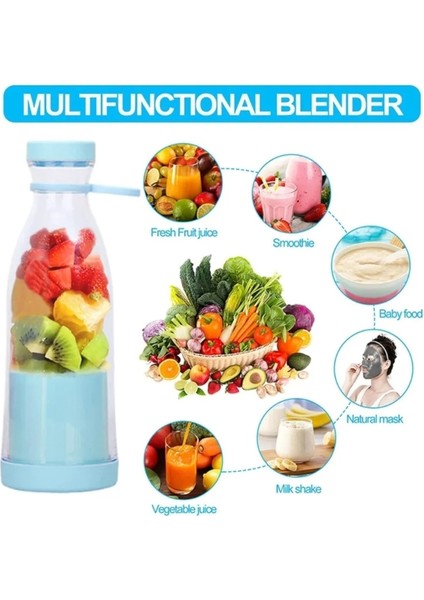 Mini Taşınabilir Şarjlı Şişe Smoothie Meyve Sebze Blender