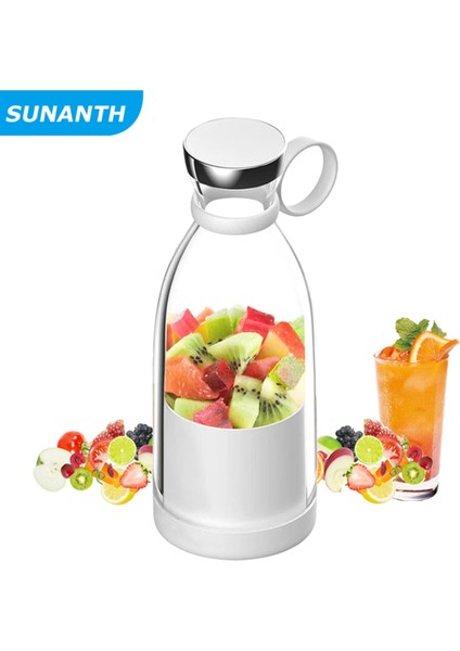Şarjlı Portatif Taşınabilir El Blenderi Meyve Sıkacağı Mama Karıştırıcı Smoothie Milkshake 350 ml