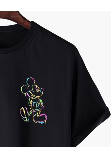 Mickey Mouse Minimal Tasarımlı Oversize Tshirt