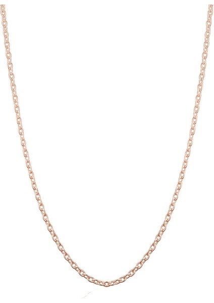 Renk Seçenekli Gold Rose Silver 925 Ayar Gümüş Ince Forse Zincir 45 cm Uzunluk fiyatları