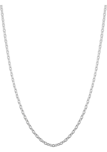 Renk Seçenekli Gold Rose Silver 925 Ayar Gümüş Ince Forse Zincir 45 cm Uzunluk fırsatları