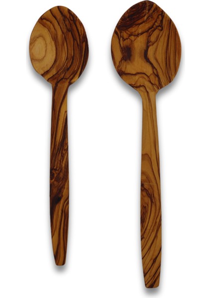 2 Parça Tahta Kaşık Seti Ahşap Servis Kaşığı Seti Ikili Set Doğal El Yapımı Zeytin Ağacı Kaşık Seti 21 ve 23 cm Tahta Kaşık Pilav Servis Kaşığı fiyatları