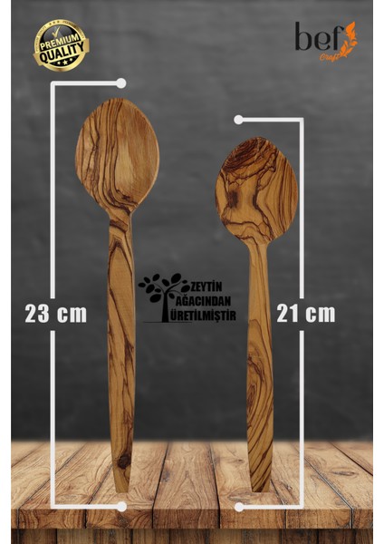 2 Parça Tahta Kaşık Seti Ahşap Servis Kaşığı Seti Ikili Set Doğal El Yapımı Zeytin Ağacı Kaşık Seti 21 ve 23 cm Tahta Kaşık Pilav Servis Kaşığı modelleri