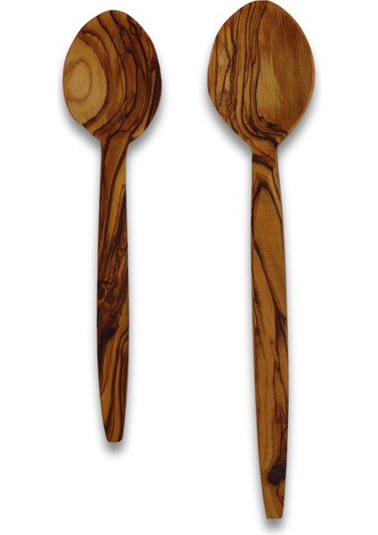 2 Parça Tahta Kaşık Seti 2 Adet Zeytin Ağacı Ahşap Yemek Servis ve Pilav Pişirme Kaşığı Seti Doğal El Yapımı Lüx Kaşık Setii modelleri