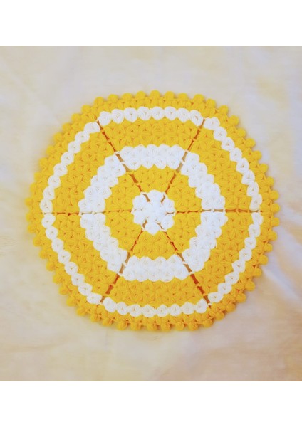 Banyo Lifi Yün El Örmesi Kare - Çiçek Desenli fiyatları