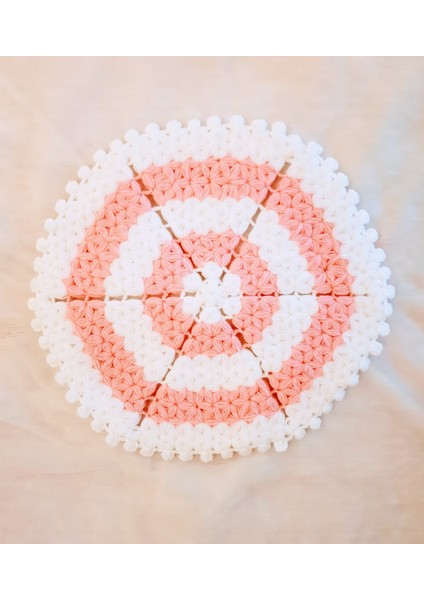 Banyo Lifi Yün El Örmesi Kare - Çiçek Desenli modelleri