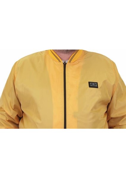 Büyük Beden Basic Pilot Mont Erkekler İçin Hardal Renk 23823 Polyester Kumaş fırsatları