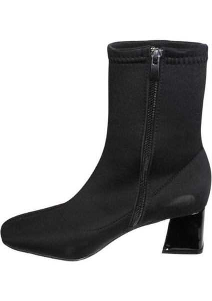 Yazkış Kadın Siyah Streç 5cm Topuklu Bot Bilek Boyu 18CM modelleri