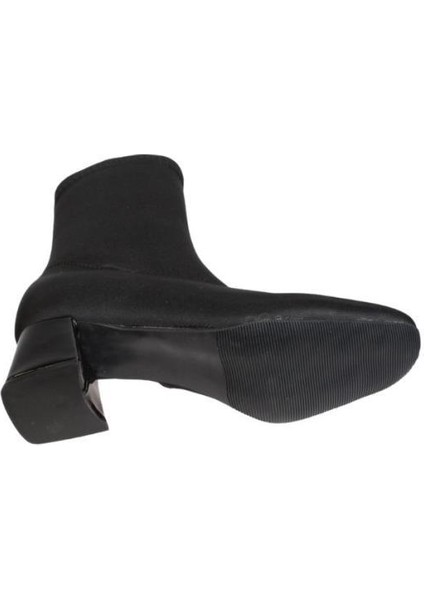 Yazkış Kadın Siyah Streç 5cm Topuklu Bot Bilek Boyu 18CM fırsatları