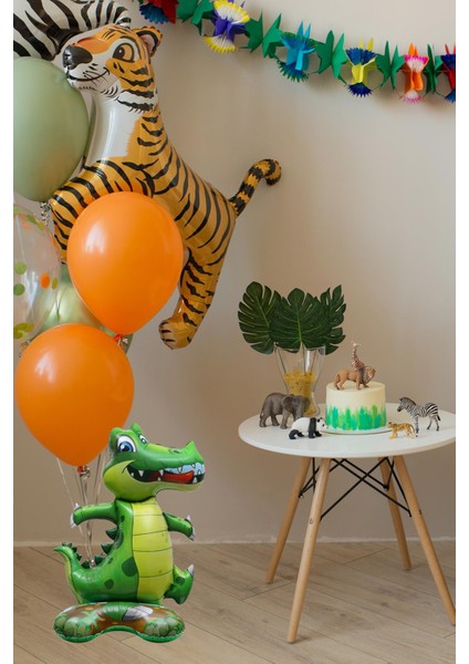 Ayaklı Timsah Folyo Balon Dik Durabilen Masa Üstü Boy 45CM fırsatları